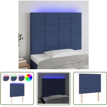 Testiera Luminosa Blu – 90x5x128 cm, materiale tessile