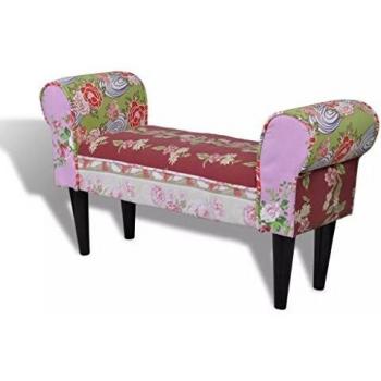 VidaXL Flower Patterned Patchwork Chair