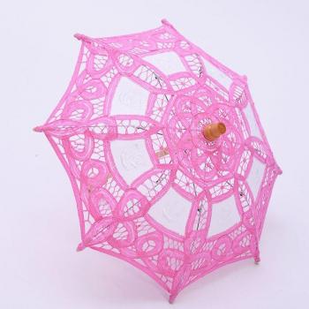 Kids Lace Parasol in White