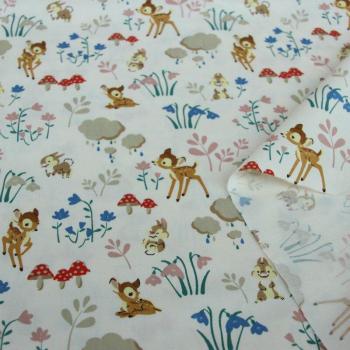 Deer Print Cotton Twill Fabric for Baby Bedding