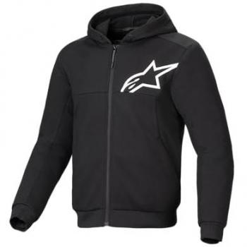 Felpa Da Moto Alpinestars Chrome V2 Sport Nero L con Zip e Cappuccio