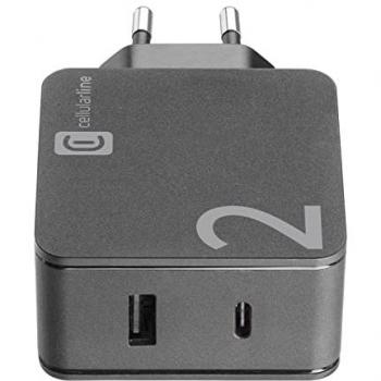 Chargeur Mobile Duo Cellularline – 42 W pour MacBook & iPhone