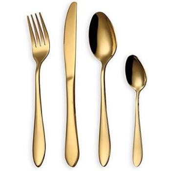 Luxury 6‑Person Service Set – Gold Stainless