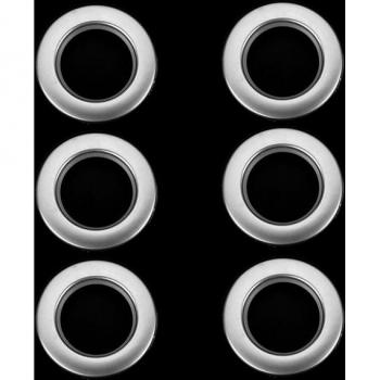 6pcs Eyelet Curtain Rings, Round Plastic, 45mm Inner Diameter, Low Noise