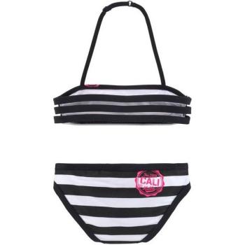 Mädchen-Bikini Set BENCH Bandeau 158/164 N-Gr – Gestreifte schwarze und weiße Variante