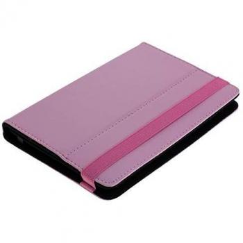 Custodia a libro per tablet 7 con velcro rosa