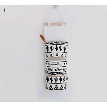 Mochila de Pared Negra/Blanca para Cosméticos y Juguetes