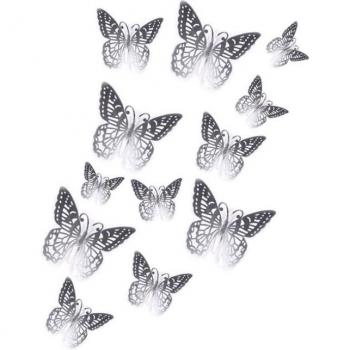 Ensemble 12 Papillons Creux – Stickers 3D pour maison