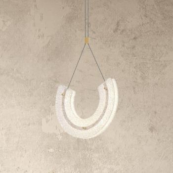 Zambelis Lámpara LED colgante 23030, 1 luz, 3.000 K, cristal dorado