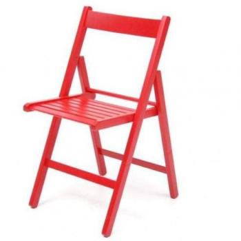 Chaise pliante Salmar en hêtre rouge