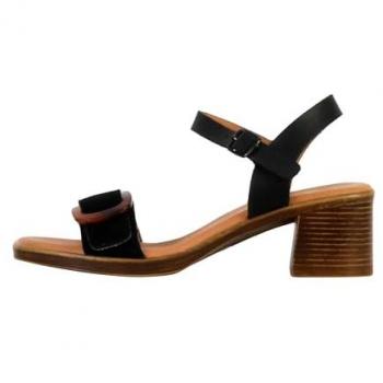 Cuir Royal – Sandales à Talon The Divine Factory Noir