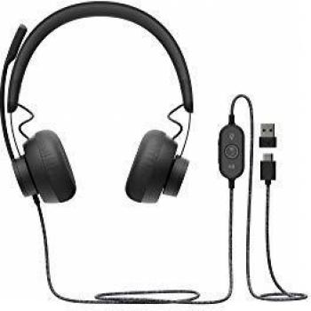 Logitech Headset Zone Wired MSFT Teams on Ear kanbelgebunden USB-C Gray