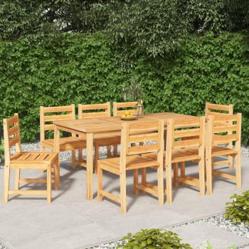 VidaXL 9 Piece Teak Garden Dining Set