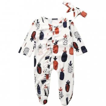 Ropa de Recién Nacido Niña con Estampado de Piña y Pantalón
