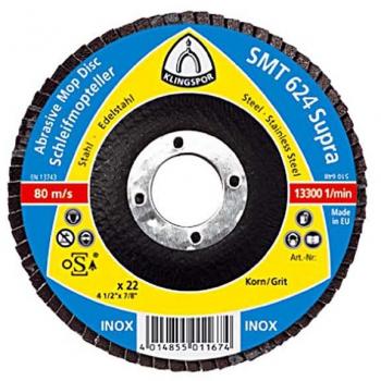 SMT 624 Schleifteller mit Korn 36 – 100 × 16 mm, gewölbte Form