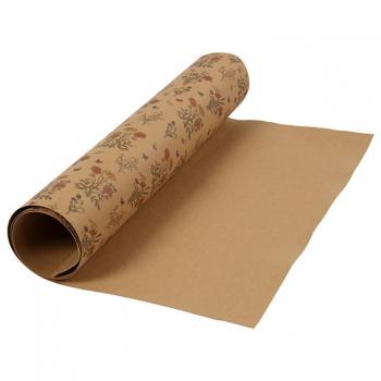 Faux Leather Material, W: 49.5 cm, Single Color, Printed, 350 g, Light Brown, 1 M, 1 Roll