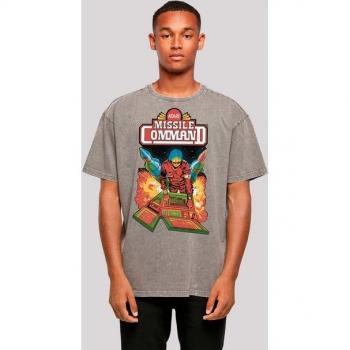 Grau Oversize T-Shirt mit Atari Motiv