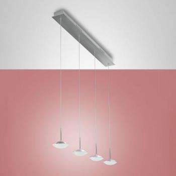 Hale LED Straight Bar Pendant Light Brushed Aluminum Glass