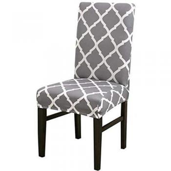 Sedia Cover 4/6 con Schienale, Fodera Estraibile Lavabile in Spandex