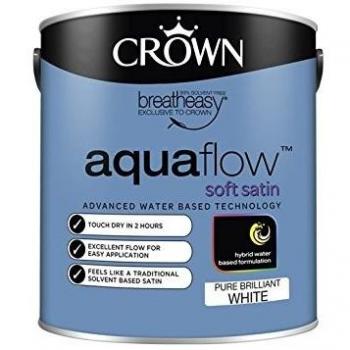 Crown Satin Brilliant White 2.5 Liter Paint