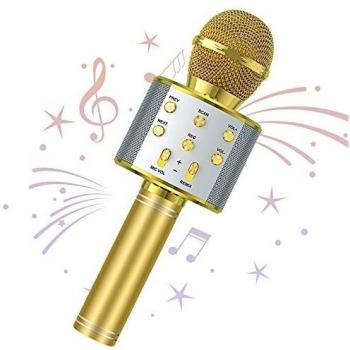Wowstar Wireless Microphone, Karaoke Bluetooth Microphone for Kids Adults, Portable Toy Karaoke Mic Speaker Machine, Home KTV Player Support Android & iOS Devices for Party Singing