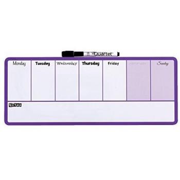 Nobo Mini Magnetic Whiteboard Weekly Planner 360x140mm Orange