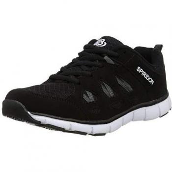 Boys' Running Shoe by Bruetting, Spiridon Fit Model, Color: Black, Size 12 UK