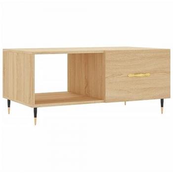 JINLEFU Mesa de centro madera contrachapada roble Sonoma 90x50x40 cm vidaXL