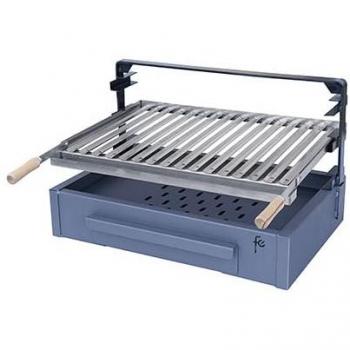 Soporte Barbacoa Inoxidable con Cajón y Parrilla 600 x 430 x 420 mm