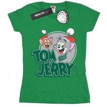 T-shirt donna Tom e Jerry con grafica natalizia