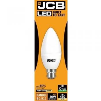 JCB Lumière LED Bougie 470 lm Opale 6W B22 2700K