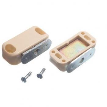 Single Magnetic Catch with Plate Beige 5kg Pull