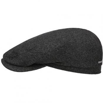 Cashmere Driver Flat Cap by Stetson, Size 56 cm, Anthracite