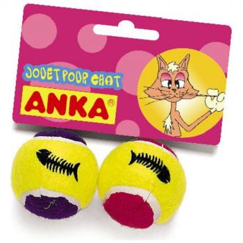 Mini balles de tennis et grelot pour chat (paquet 2)