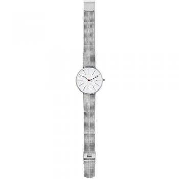 Silberne Arne Jacobsen Bankers Small Uhr, 34 mm Mesh – 53101‑1608
