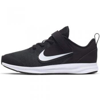 Baskets Dowshifter 9 Noir et Blanc Kids – Nike – Laces Synthétiques