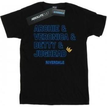 Maglietta in Cotone con Nomi dei Personaggi di Riverdale per Donne