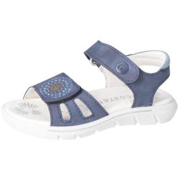 Ricosta Sandale Sarah, Sommerschuh mit Weitenmesssystem (Mittel), Klettverschluss, dunkelblau