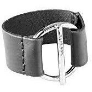 Pulsera de cuero negro para mujer Uno de 50