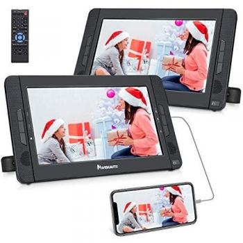 NAVISKAUTO Lecteur DVD Portable Voiture 2 Écrans 10,1 Pouces