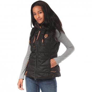 Schwarze Damen-Weste mit Kapuze, Size XS