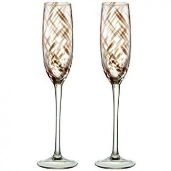 Gold‑Tinted Bronze Champagne Cups – Duo