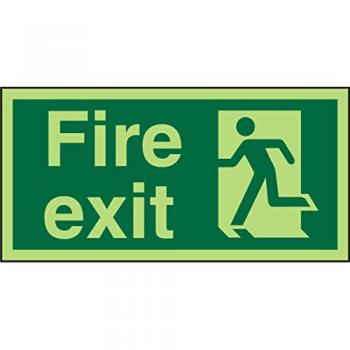 SECO Safe Procedure Fire Exit Sign Glow in the Dark