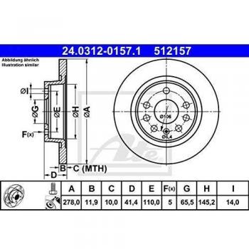 Disque de frein ATE 24.0312-0157.1