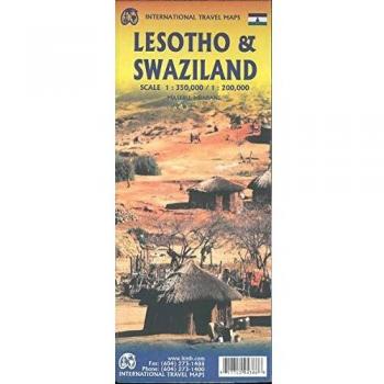 Wegenkaart Lesotho & Swaziland