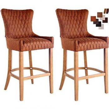 Barhocker Set CLP Hanoi – I Thekenhocker, Lehnendes Design, Antik‑Hell