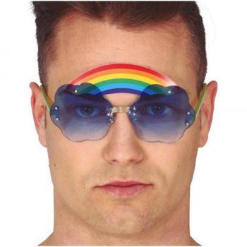 Pride‑Glitzer-Partybrille mit Regenbogeneffekt