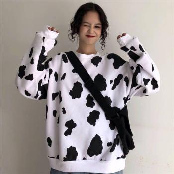 Top Casual de Manga Larga con Diseño de Vaca