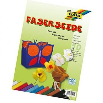 Colorful Fibre Silk Paper Pack, 10 Sheets