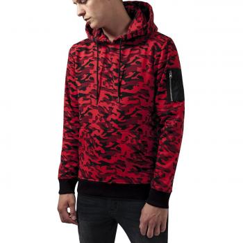 Sudadera con Capucha Urban Classics Bomber para Hombre, Camo Rojo 783, XX-Large